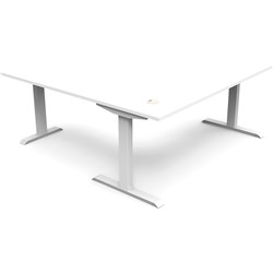 Rapidline Boost Static Corner Workstation 1500/1500W X 750D X 730Mmh White/White