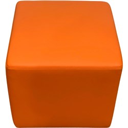 K2 Cook Junior Square Ottoman Orange Pu Leather