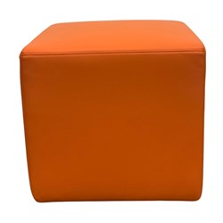 K2 Cook Senior Square Ottoman Orange Pu Leather