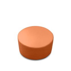 K2 Flinders Junior Round Ottoman Orange Pu Leather