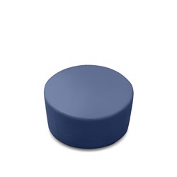 K2 Flinders Junior Round Ottoman Blue Pu Leather