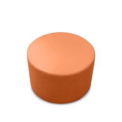 K2 Flinders Senior Round Ottoman Orange Pu Leather