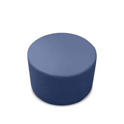 K2 Flinders Senior Round Ottoman Blue Pu Leather