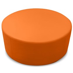 K2 Mawson Senior Round Ottoman 1000Mm Diameter Orange Pu Leather