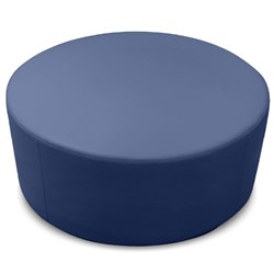 K2 Mawson Senior Round Ottoman 1000Mm Diameter Blue Pu Leather