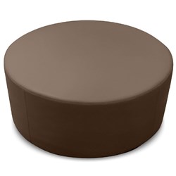 K2 Mawson Senior Round Ottoman 1000Mm Diameter Dark Brown Pu Leather