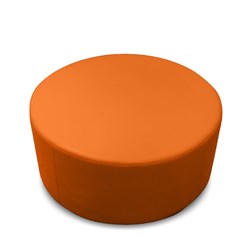 K2 Mawson Junior Round Ottoman Orange Pu Leather