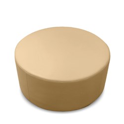 K2 Mawson Junior Round Ottoman Beige Pu Leather