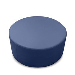 K2 Mawson Junior Round Ottoman Blue Pu Leather