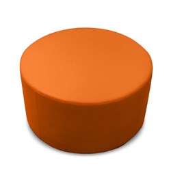 K2 Mawson Senior Round Ottoman 700Mm Diameter Orange Pu Leather