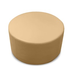 K2 Mawson Senior Round Ottoman 700Mm Diameter Beige Pu Leather