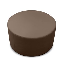 K2 Mawson Senior Round Ottoman 700Mm Diameter Dark Brown Pu Leather