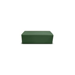 K2 Burke Junior Rectangle Ottoman 800Mmw Green Pu Leather