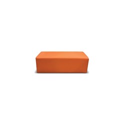 K2 Burke Junior Rectangle Ottoman 800Mmw Orange Pu Leather