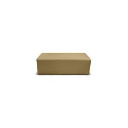 K2 Burke Junior Rectangle Ottoman 800Mmw Beige Pu Leather