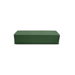 K2 Burke Junior Rectangle Ottoman 1120Mmw Green Pu Leather