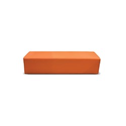 K2 Burke Junior Rectangle Ottoman 1120Mmw Orange Pu Leather