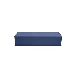 K2 Burke Junior Rectangle Ottoman 1120Mmw Blue Pu Leather