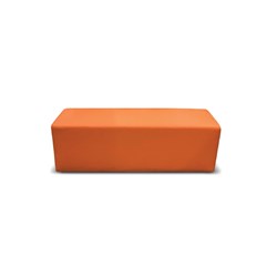 K2 Burke Senior Rectangle Ottoman 1120Mmw Orange Pu Leather