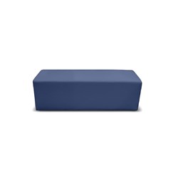 K2 Burke Senior Rectangle Ottoman 1120Mmw Blue Pu Leather