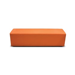 K2 Burke Senior Rectangle Ottoman 1480Mmw Orange Pu Leather