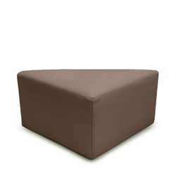 K2 Tasman Junior Triangle Ottoman Dark Brown Pu Leather