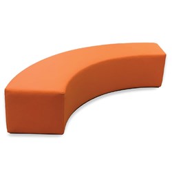 K2 Monash Junior Quarter Round Ottoman 1500Mmw Orange Pu Leather