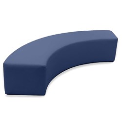 K2 Monash Junior Quarter Round Ottoman 1500Mmw Blue Pu Leather