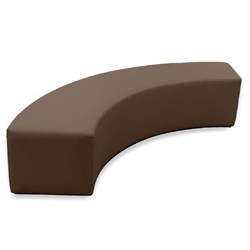 K2 Monash Junior Quarter Round Ottoman 1500Mmw Dark Brown Pu Leather