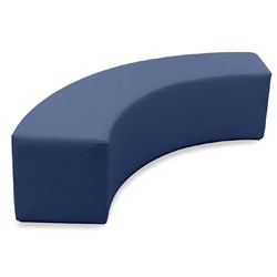 K2 Monash Senior Quarter Round Ottoman 1500Mmw Blue Pu Leather