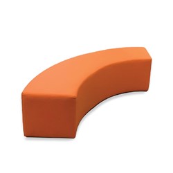 K2 Monash Junior Quarter Round Ottoman 1200Mmw Orange Pu Leather