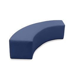 K2 Monash Junior Quarter Round Ottoman 1200Mmw Blue Pu Leather