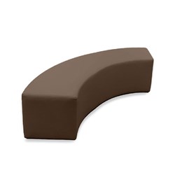 K2 Monash Junior Quarter Round Ottoman 1200Mmw Dark Brown Pu Leather