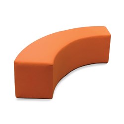 K2 Monash Senior Quarter Round Ottoman 1200Mmw Orange Pu Leather