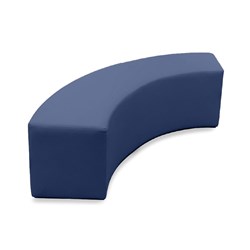 K2 Monash Senior Quarter Round Ottoman 1200Mmw Blue Pu Leather