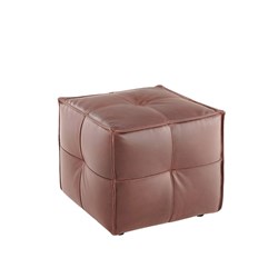 K2 Cube Square Ottoman Dark Brown Pu Leather