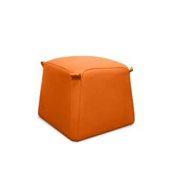 K2 Bulka Bag Square Ottoman Orange Pu Leather