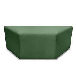 K2 Sturt Trapezium Ottoman Green Pu Leather