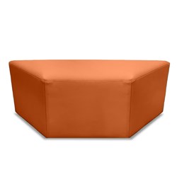 K2 Sturt Trapezium Ottoman Orange Pu Leather