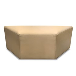 K2 Sturt Trapezium Ottoman Beige Pu Leather