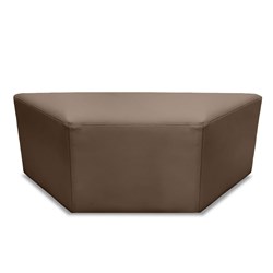 K2 Sturt Trapezium Ottoman Dark Brown Pu Leather