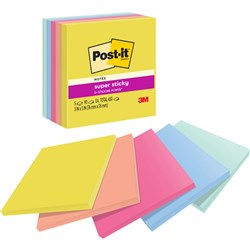 Post-It 654-5Ssjoy Super Sticky Notes 76 X 76Mm Summer Joy Pack Of 5