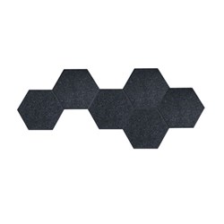 Visionchart Sana Easy Stick Acoustic Hexagon Wall Tile 300 X 260Mm Shadow Pack Of 6