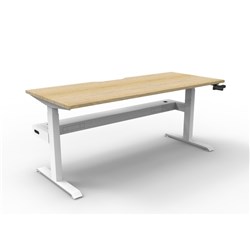 Rapidline Boost Manual Height Adjustable Single Workstation + Cable Tray 1500Wx705-1155Mmh