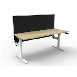 Rapidline Boost Manual Height Adjustable Single Workstation + Screen 1200W X 705-1155Mmh