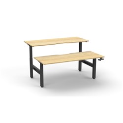 Rapidline Boost Manual Height Adjustable Back To Back Workstation 2 Person 1800Mmw