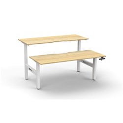 Rapidline Boost Manual Height Adjustable Back To Back Workstation 2 Person 1800Mmw