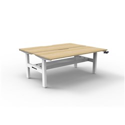 Rapidline Boost Height Adjust Back To Back Workstation + Cable Tray 2 Person 1500Mmw