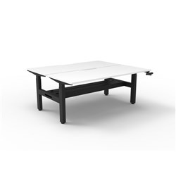 Rapidline Boost Height Adjust Back To Back Workstation + Cable Tray 2 Person 1500Mmw