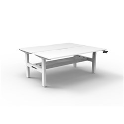 Rapidline Boost Height Adjust Back To Back Workstation + Cable Tray 2 Person 1500Mmw